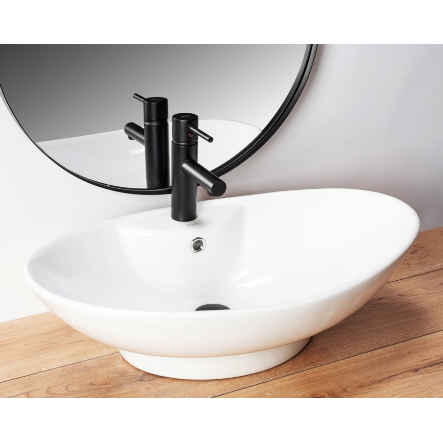 REA-U0160 - Aufsatzwaschbecken ROSA 38,5x58,5 cm Keramik/glänzend weiß