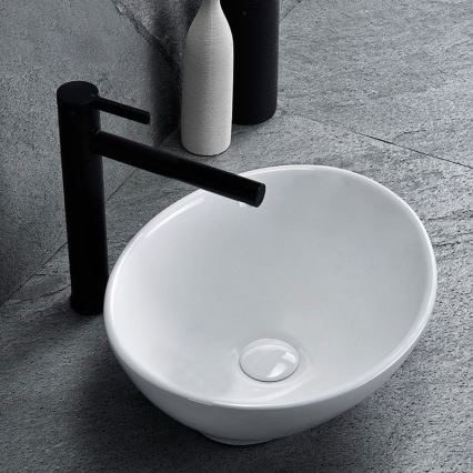 REA-U0623 - Aufsatzwaschbecken SOFIA MINI 27x34 cm, Keramik, Hochglanzweiß
