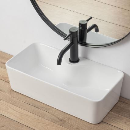 REA-U0699 - Aufsatzwaschbecken MERY 25x50,5 cm Keramik/glänzend weiß