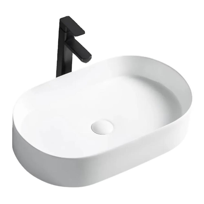 REA-U1055 - Aufsatzwaschbecken NADIA 38,5 x 61 cm, Keramik / Hochglanzweiß