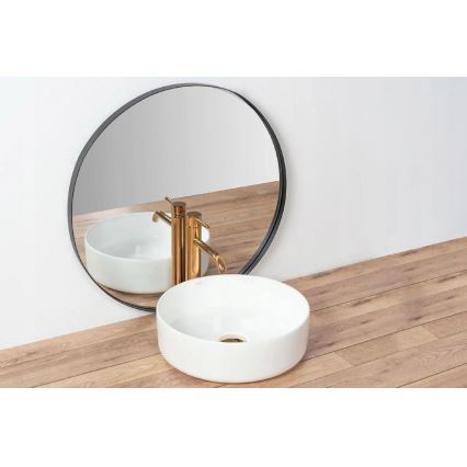 REA-U18918 - Aufsatzwaschbecken SAMI Ø 36 cm Keramik/glänzend weiß