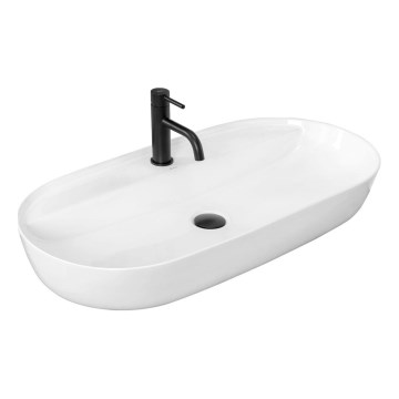 REA-U2541 - Aufsatzwaschbecken AURA 41x81 cm Keramik/glänzend weiß
