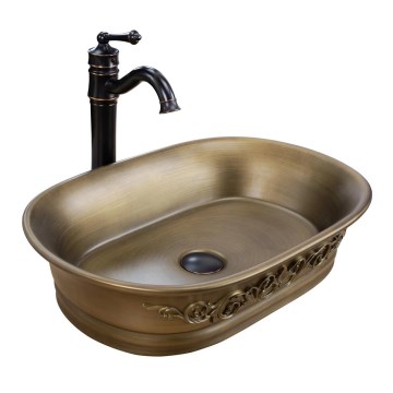 REA-U3305 -  Aufsatzwaschbecken WILMA RUSTIC 38x55 cm Keramik/kupferfarben