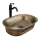REA-U3305 -  Aufsatzwaschbecken WILMA RUSTIC 38x55 cm Keramik/kupferfarben
