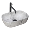 REA-U3800 - Aufsatzwaschbecken LIVIA 33,5x46,5 cm Keramik/Grau/Steinoptik