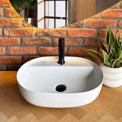 REA-U4620 - Aufsatzwaschbecken AURA 38,5x50,5 cm Keramik/glänzend weiß