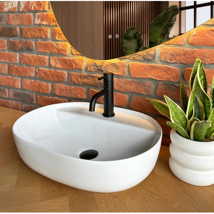 REA-U4620 - Aufsatzwaschbecken AURA 38,5x50,5 cm Keramik/glänzend weiß
