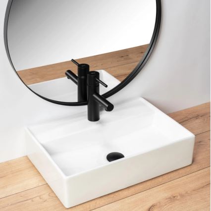 REA-U5000 - Aufsatzwaschbecken VALERIA 35,5x50,5 cm Keramik/glänzend weiß