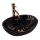 REA-U5611 - Aufsatzwaschbecken SOFIA 34,5x41 cm Keramik/Schwarz/Marmor-Dekor