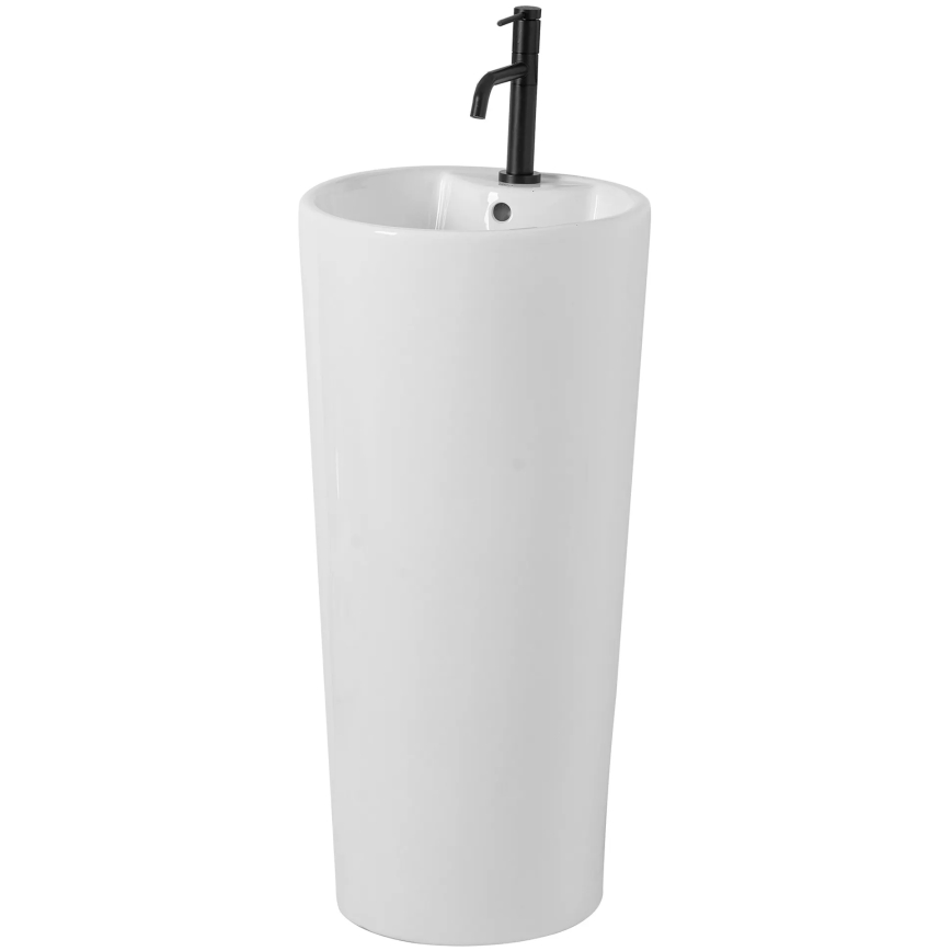 REA-U5635 - Freistehendes Waschbecken BLANKA 85 x 40 cm, Keramik / Hochglanzweiß