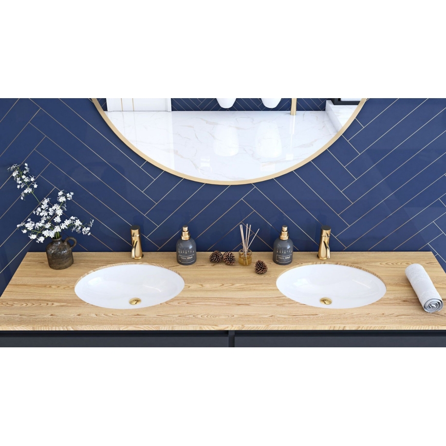 REA-U6330 - Einbauwaschbecken NEL 39x47,5 cm Keramik/hochglanzweiß