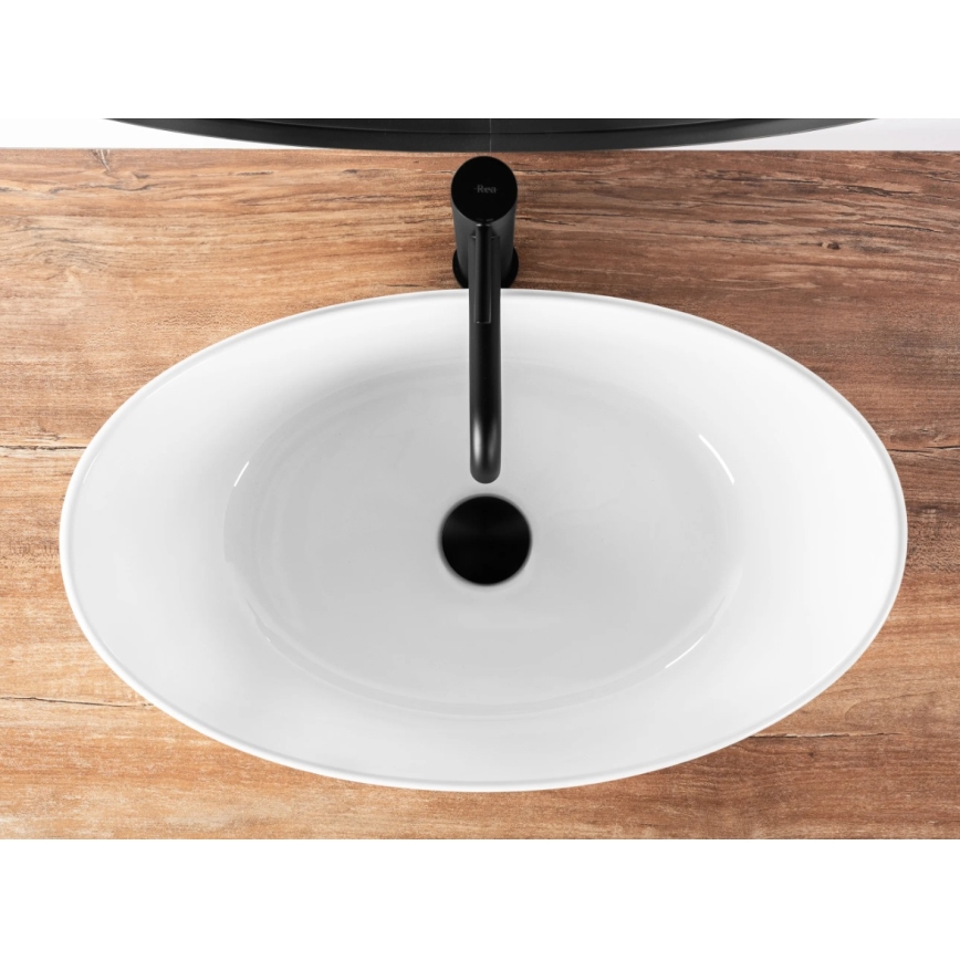 REA-U6801 - Aufsatzwaschbecken KATE 33,5x55,5 cm Keramik/glänzend weiß