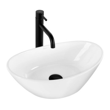 REA-U6802 - Aufsatzwaschbecken KATE 27x45 cm Keramik/glänzend weiß