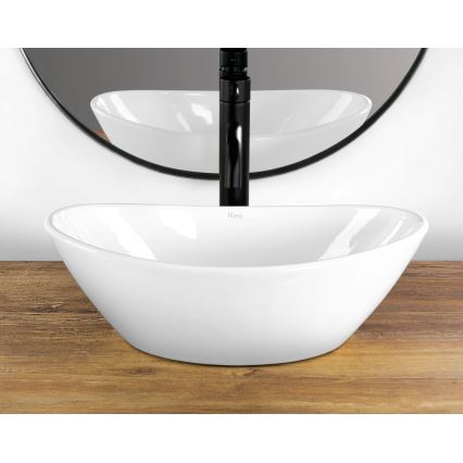REA-U6802 - Aufsatzwaschbecken KATE 27x45 cm Keramik/glänzend weiß