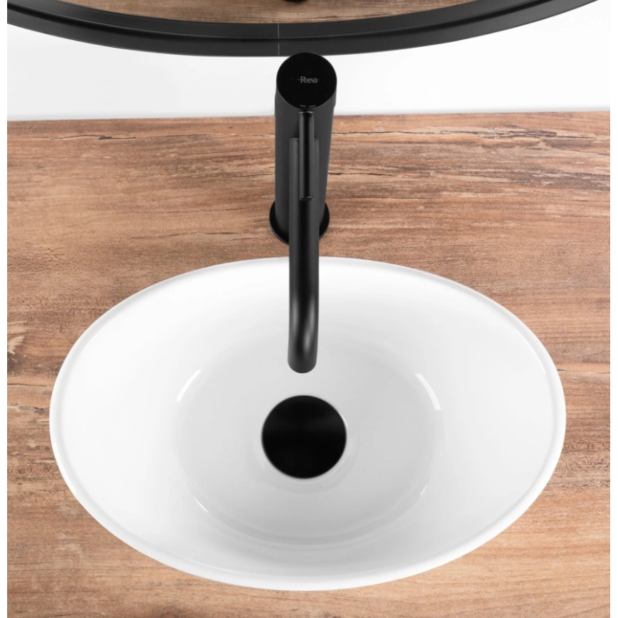 REA-U6803 - Aufsatzwaschbecken KATE 24,5x36,5 cm Keramik/glänzend weiß