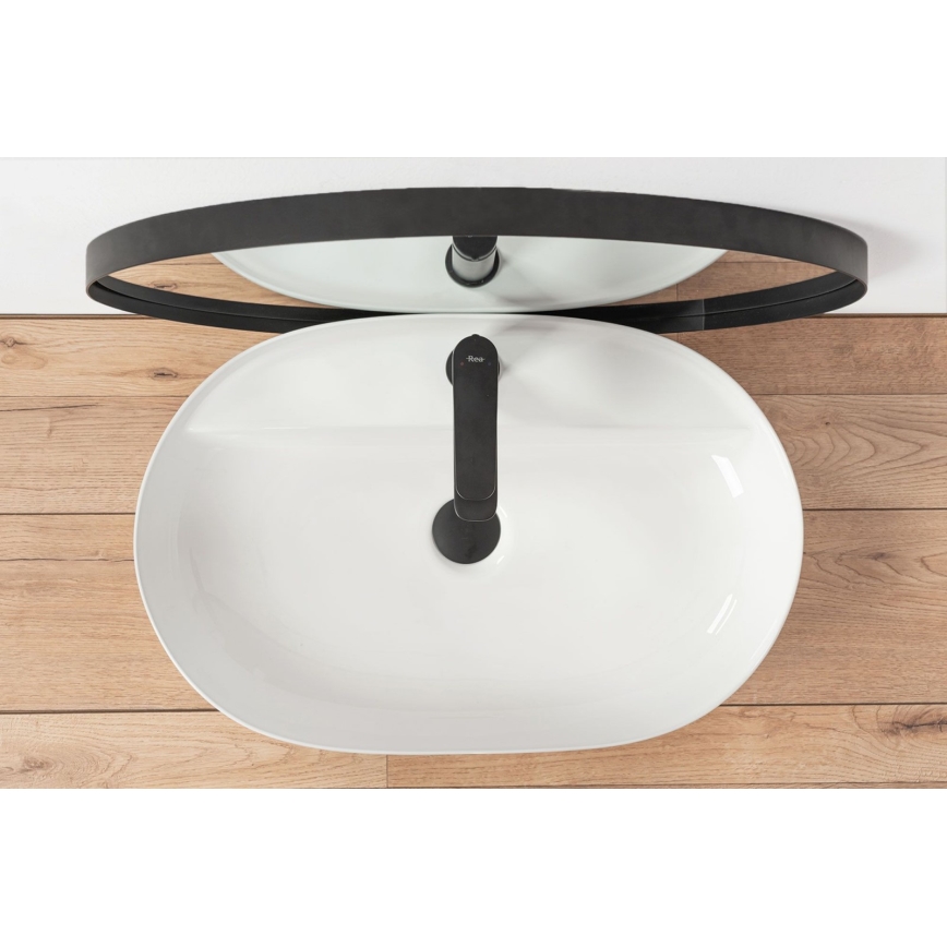 REA-U7900 - Aufsatzwaschbecken AURA 40,5x60,5 cm Keramik/Hochglanzweiß