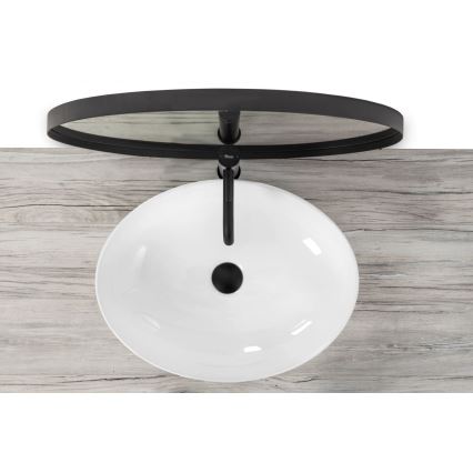 REA-U8198 - Aufsatzwaschbecken CAROLA SLIM 39x51,5 cm Keramik/hochglänzend weiß