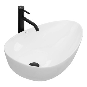 REA-U8536 - Aufsatzwaschbecken GRETA 39x56 cm Keramik/glänzend weiß