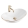 REA-U8570 - Aufsatzwaschbecken ROYAL 36x62 cm Keramik/Hochglanzweiß/Gold