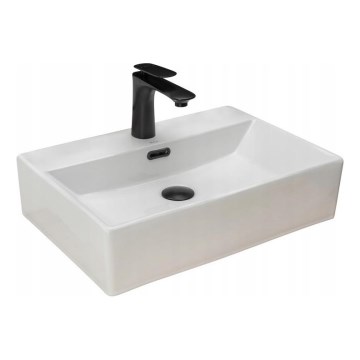 REA-U8701 - Aufsatzwaschbecken BONITA 36x51 cm, Keramik / glänzend weiß