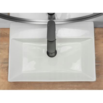 REA-U8701 - Aufsatzwaschbecken BONITA 36x51 cm, Keramik / glänzend weiß