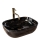 REA-U8907 - Aufsatzwaschbecken BELINDA 33,5x46,5 cm Keramik/schwarz/Marmordekor