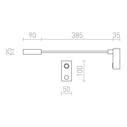 RED - Design Rendl - R10541 - LED Flexibler Leselampe AIM LED/3W/230V schwarz