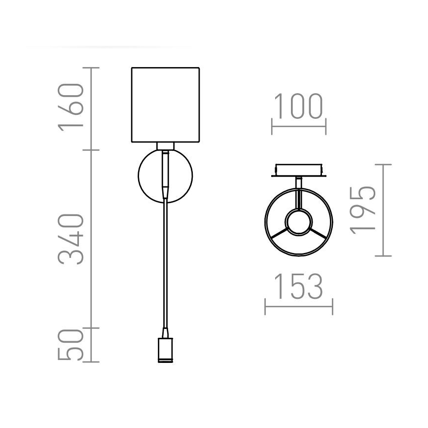 RED - Design Rendl - R10580 - LED Wandleuchte VERSA 1xE27/42W/230V + LED/3W