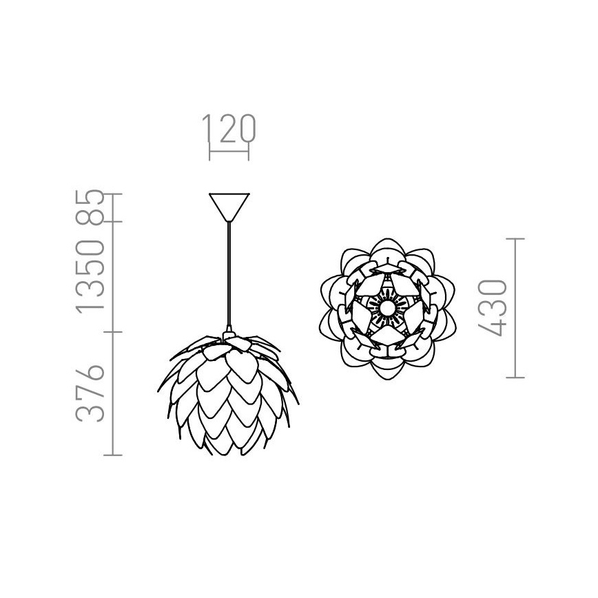 RED - Design Rendl - R12381 - Hängeleuchte ENCOMBRE 1xE27/42W/230V