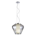 Redo 01-1139 - Hängeleuchte an Kabel FUSION 1xE27/42W/230V Ø 30 cm glänzender Chrom/rauchfarben