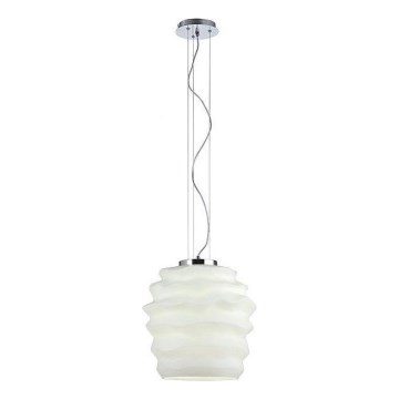 Redo 01-1141 - Pendelleuchte an Kabel MAGMA 1xE27/42W/230V Ø 38 cm, glänzender Chrom/Weiß