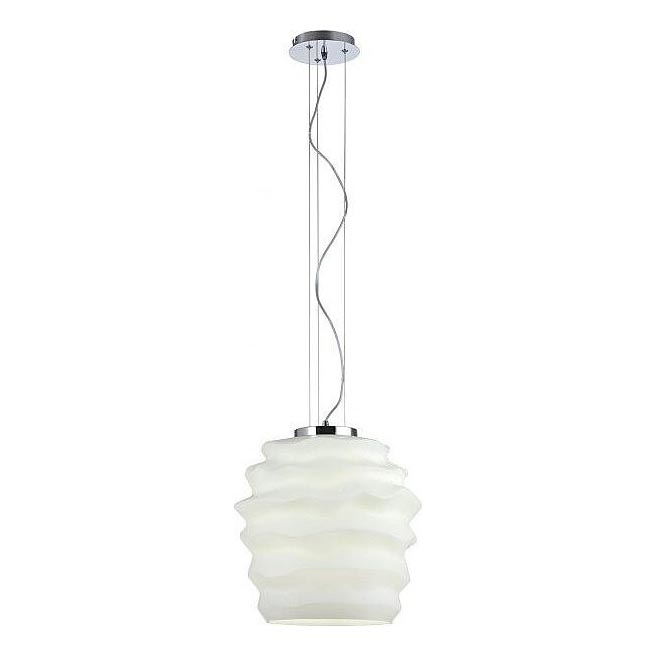 Redo 01-1141 - Pendelleuchte an Kabel MAGMA 1xE27/42W/230V Ø 38 cm, glänzender Chrom/Weiß