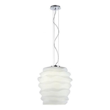 Redo 01-1142 - Hängeleuchte MAGMA an Kabel, 1x E27/42W/230V, Ø 38 cm, glänzender Chrom/Weiß