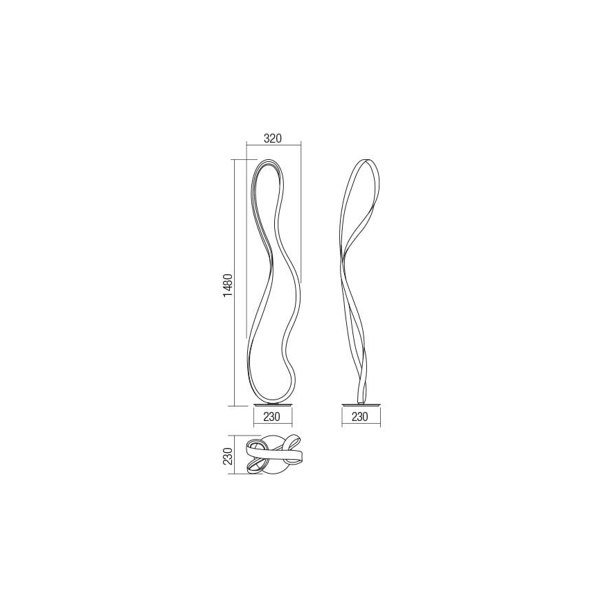 Redo 01-1417 - LED dimmbare Stehlampe NUBO 1xLED/35W/230V weiß