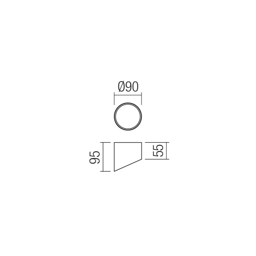 Redo 01-1626 - LED-Einbaustrahler UTO LED/6W/230V Ø 9 cm schwarz