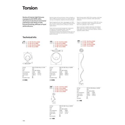 Redo 01-1815 - LED-Tischlampe TORSION LED/11W/230V 3000K weiß