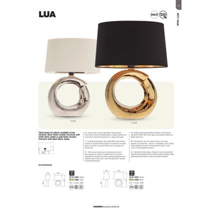 Redo 01-1837 - Tischlampe LUA 1xE27/42W/230V