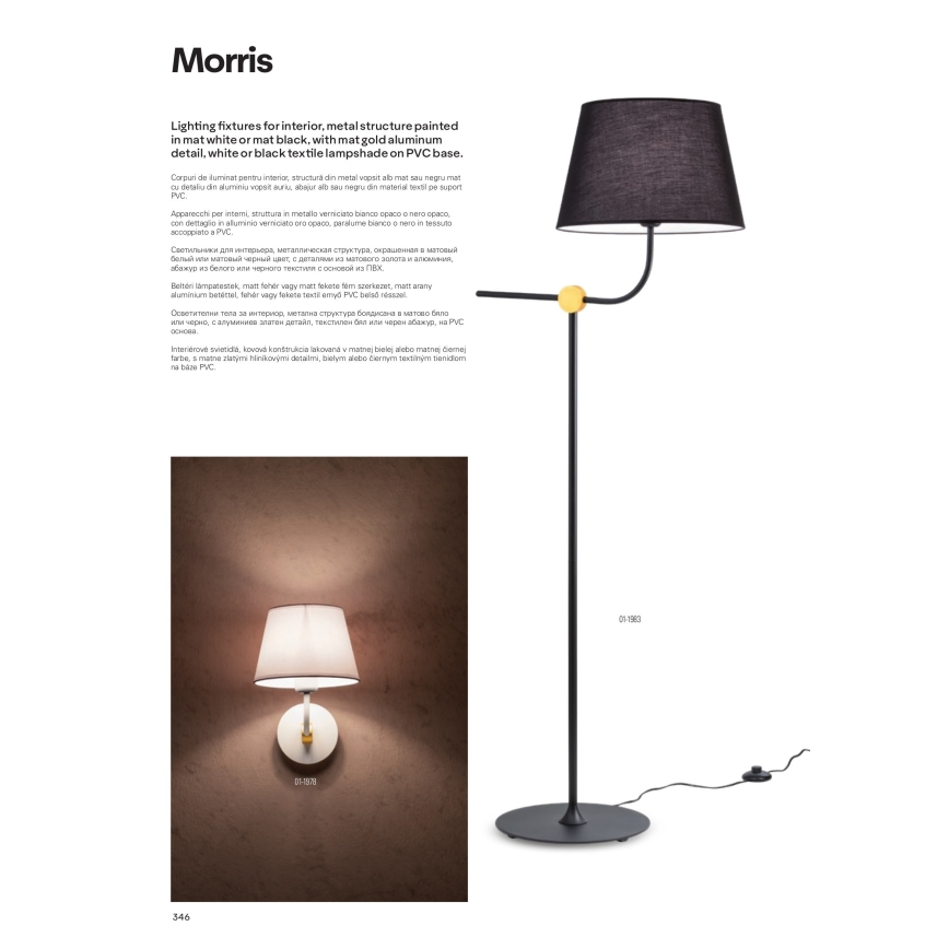 Redo 01-1980 - Tischlampe MORRIS 1xE27/42W/230V weiß