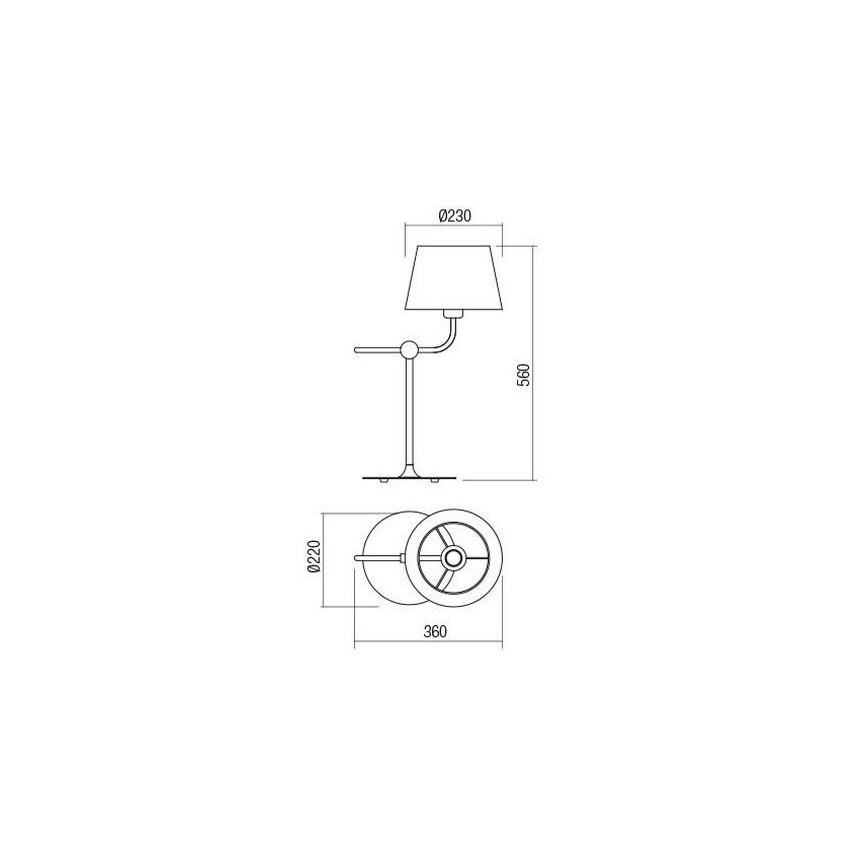 Redo 01-1980 - Tischlampe MORRIS 1xE27/42W/230V weiß