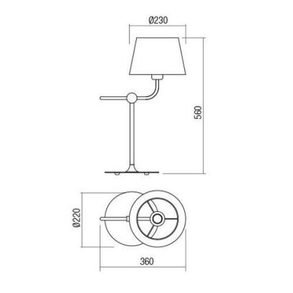 Redo 01-1981 - Tischlampe MORRIS 1xE27/42W/230V schwarz