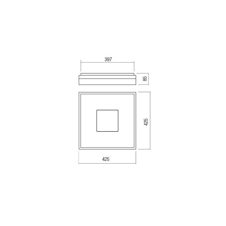 Redo 01-1998 - Dimmbare LED-Deckenleuchte MAYA LED/42W/230V 42,5x42,5 cm goldfarben