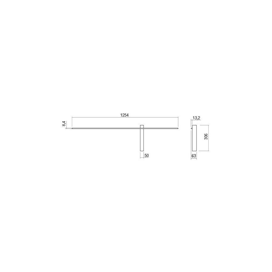 Redo 01-2201 - LED-Wandleuchte TANGENT LED/14W/230V schwarz