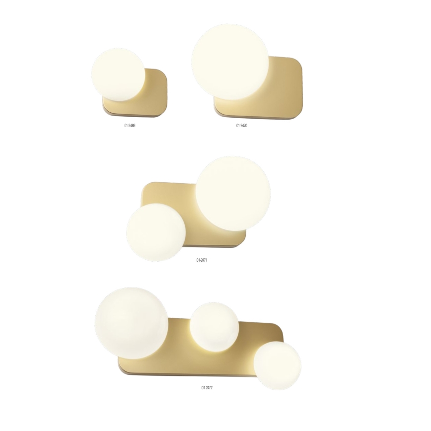 Redo 01-2471 - Wandleuchte LUMIEN 2xG9/10W/230V gold/weiß