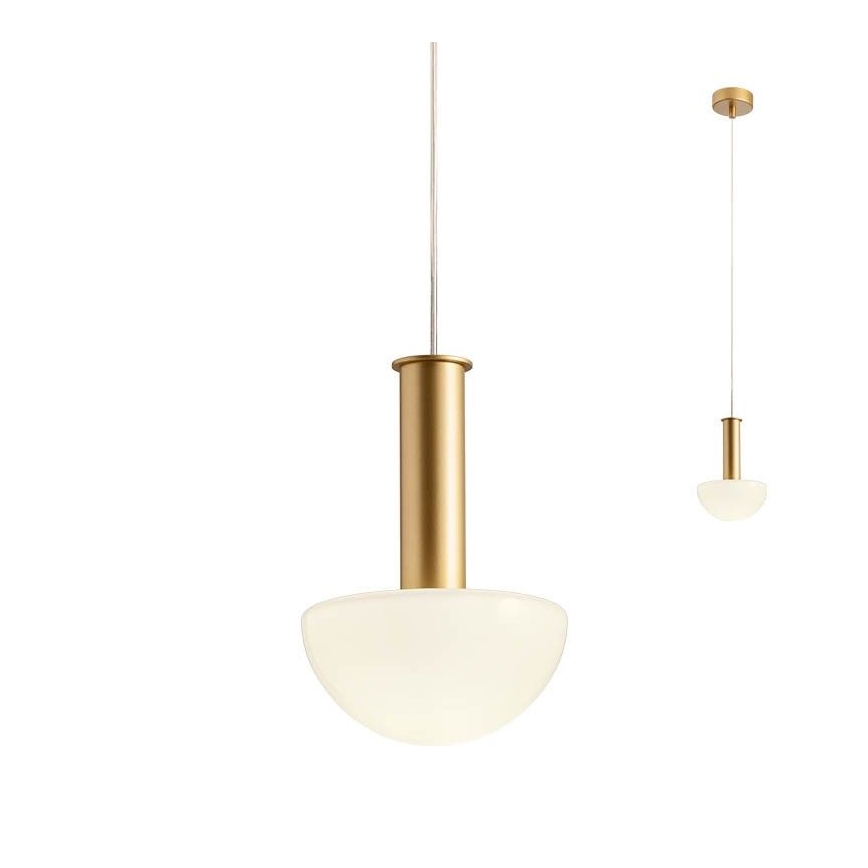 Redo 01-2474 - Pendelleuchte an Kabel LUMIEN 1xG9/10W/230V Ø 13 cm gold/weiß