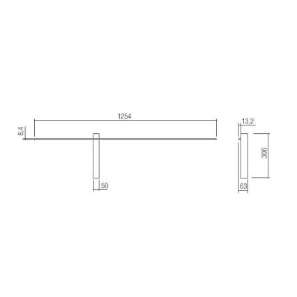 Redo 01-2480 - LED-Wandleuchte TANGENT LED/14W/230V schwarz