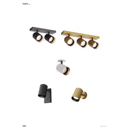 Redo 01-2549 - Wandspot DELPHI 1xGU10/7W/230V schwarz