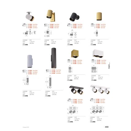 Redo 01-2555 - DELPHI Einbauspot 1xGU10/7W/230V Ø 7 cm schwarz