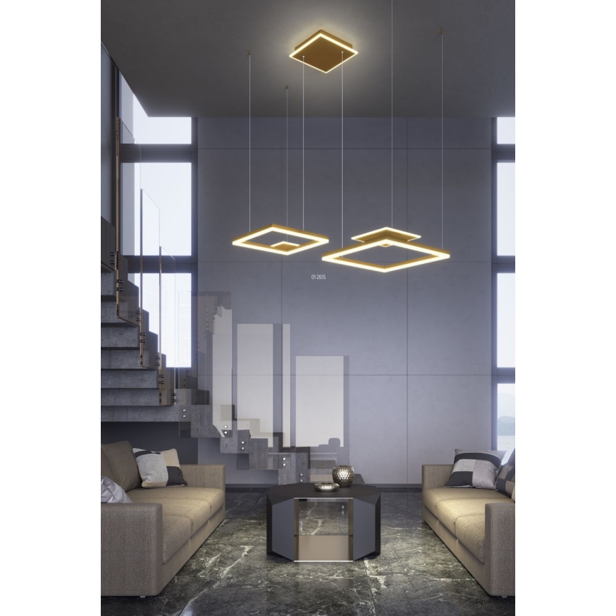 Redo 01-2615 - LED-dimmbarer Pendelleuchter an Kabel SIGUA LED/137W/230V CRI 90 goldfarben