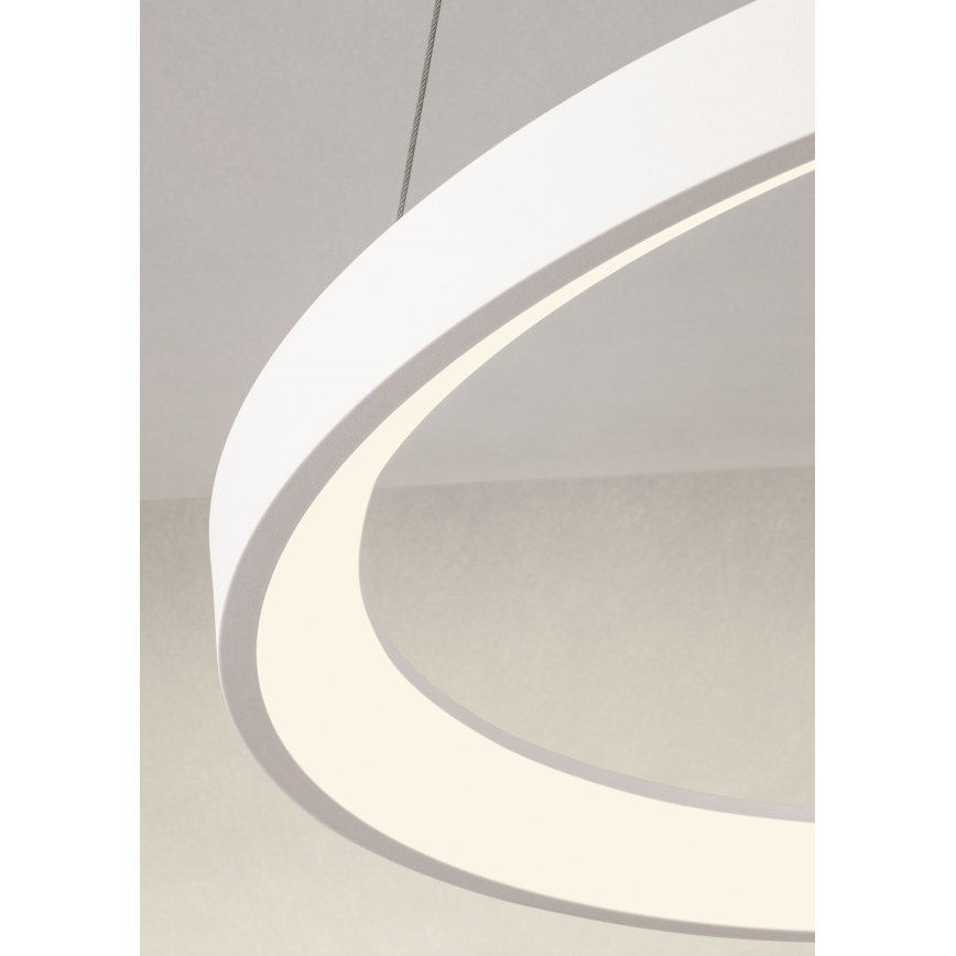 Redo 01-2672 - Dimmbare LED-Pendelleuchte ICONIC an Stahlseil LED/50W/230V Ø 58 cm weiß