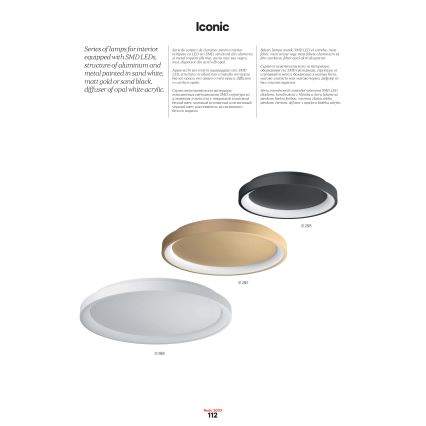 Redo 01-2672 - Dimmbare LED-Pendelleuchte ICONIC an Stahlseil LED/50W/230V Ø 58 cm weiß